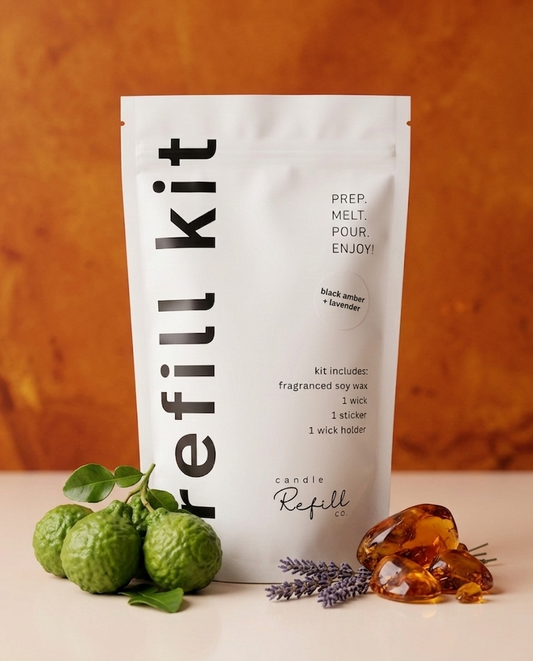Candle Refill Kit - Black Amber + Lavender