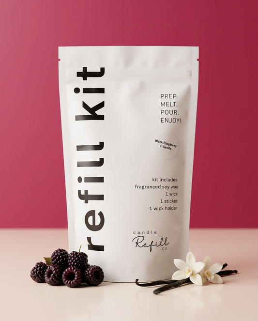 Candle Refill Kit - Black Raspberry + Vanilla