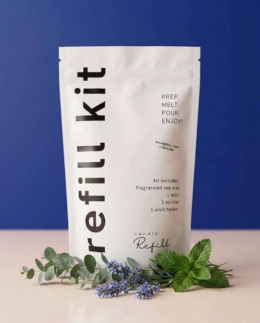 Candle Refill Kit - Eucalyptus, Mint + Lavender