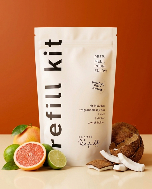 Candle Refill Kit - Grapefruit, Lime + Coconut