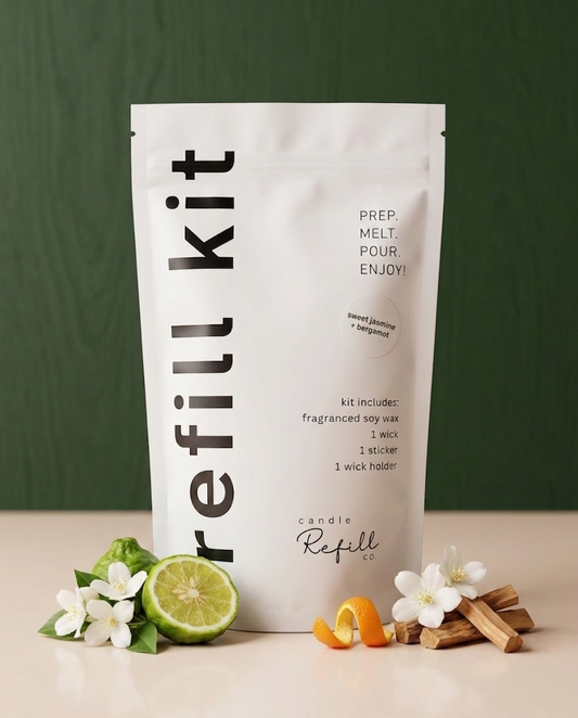 Candle Refill Kit - Sweet Jasmine + Bergamot